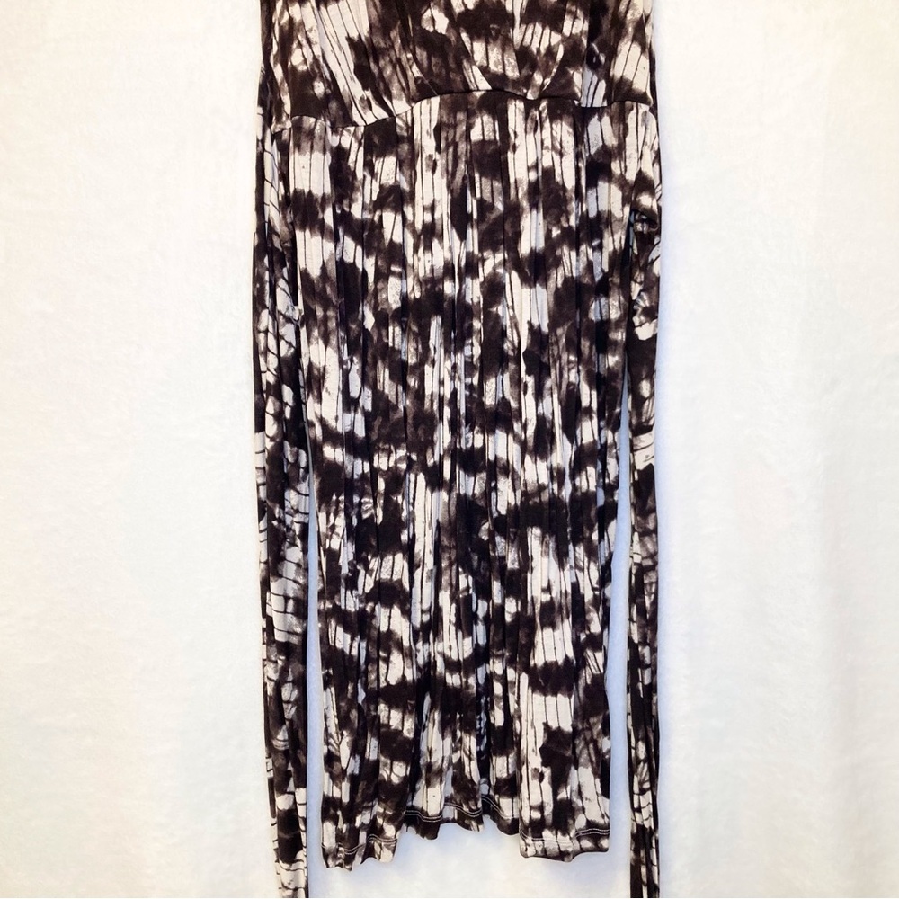 MaxMara Weekend Brown and Cream Jersey A-Line Dress Women’s Size Large - Picture 5 of 15